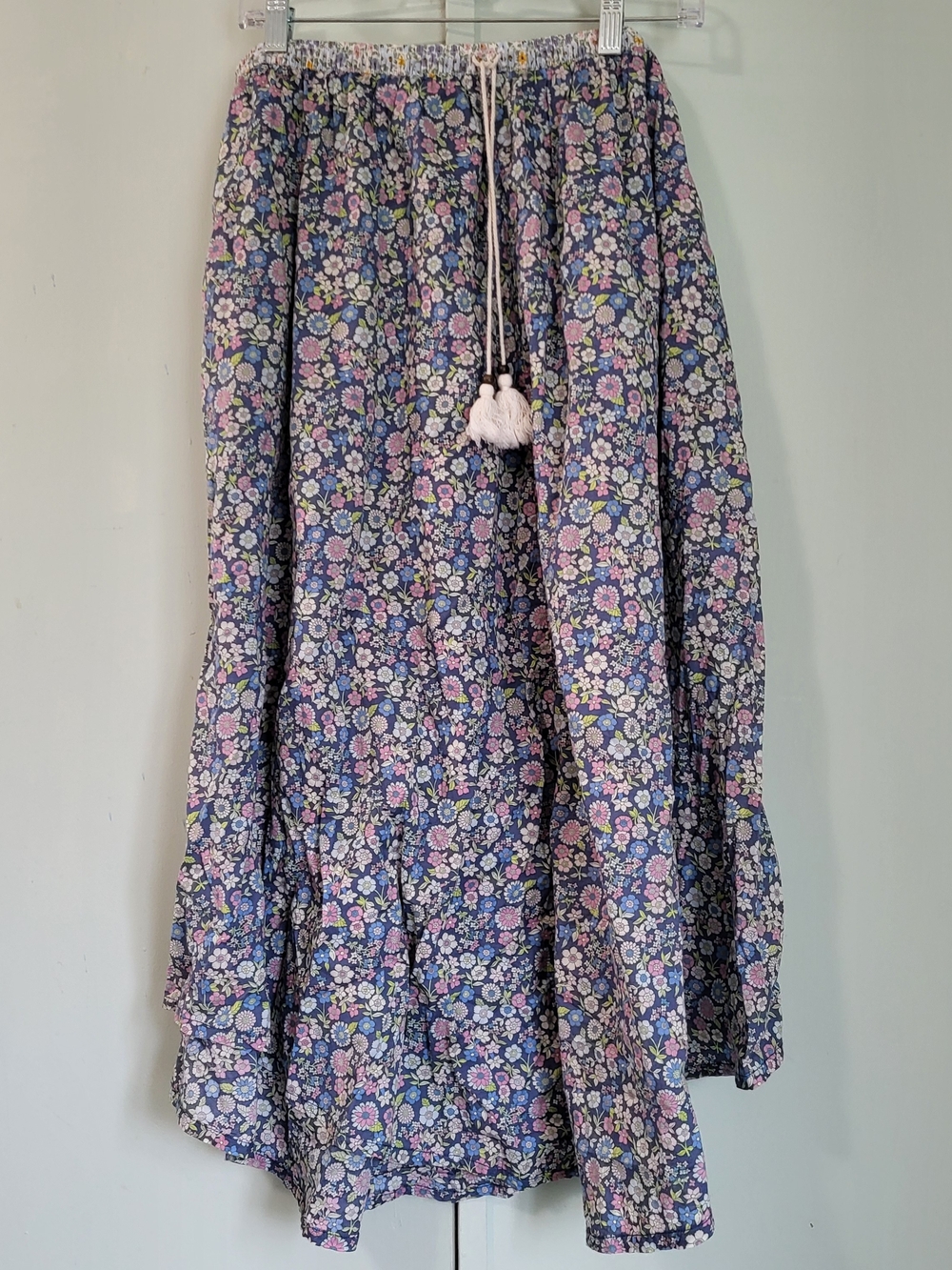 American Eagle Outfitters Floral Maxi Skirt in Navy, Pink & Cream